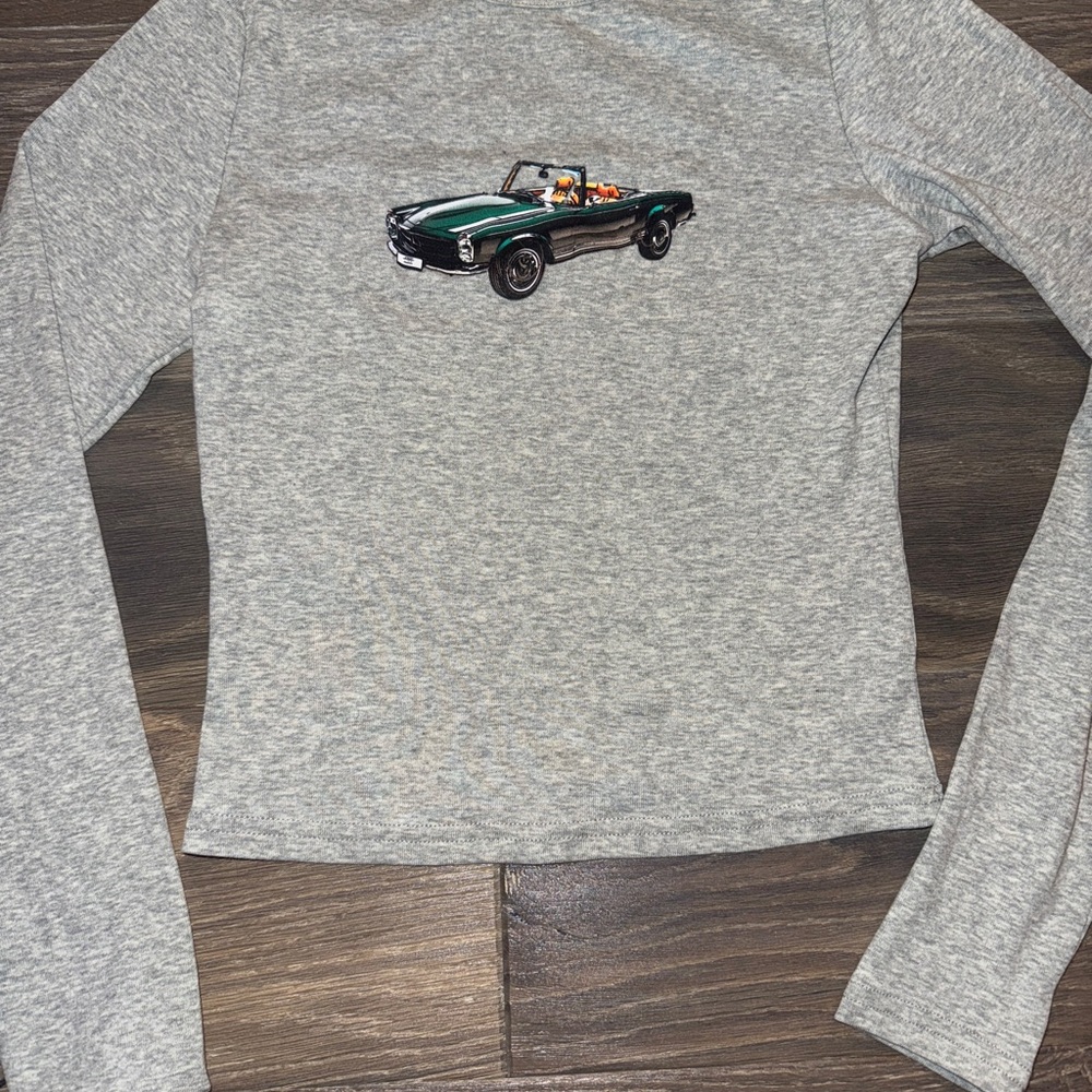 Grey long sleeve baby tee from edikted!